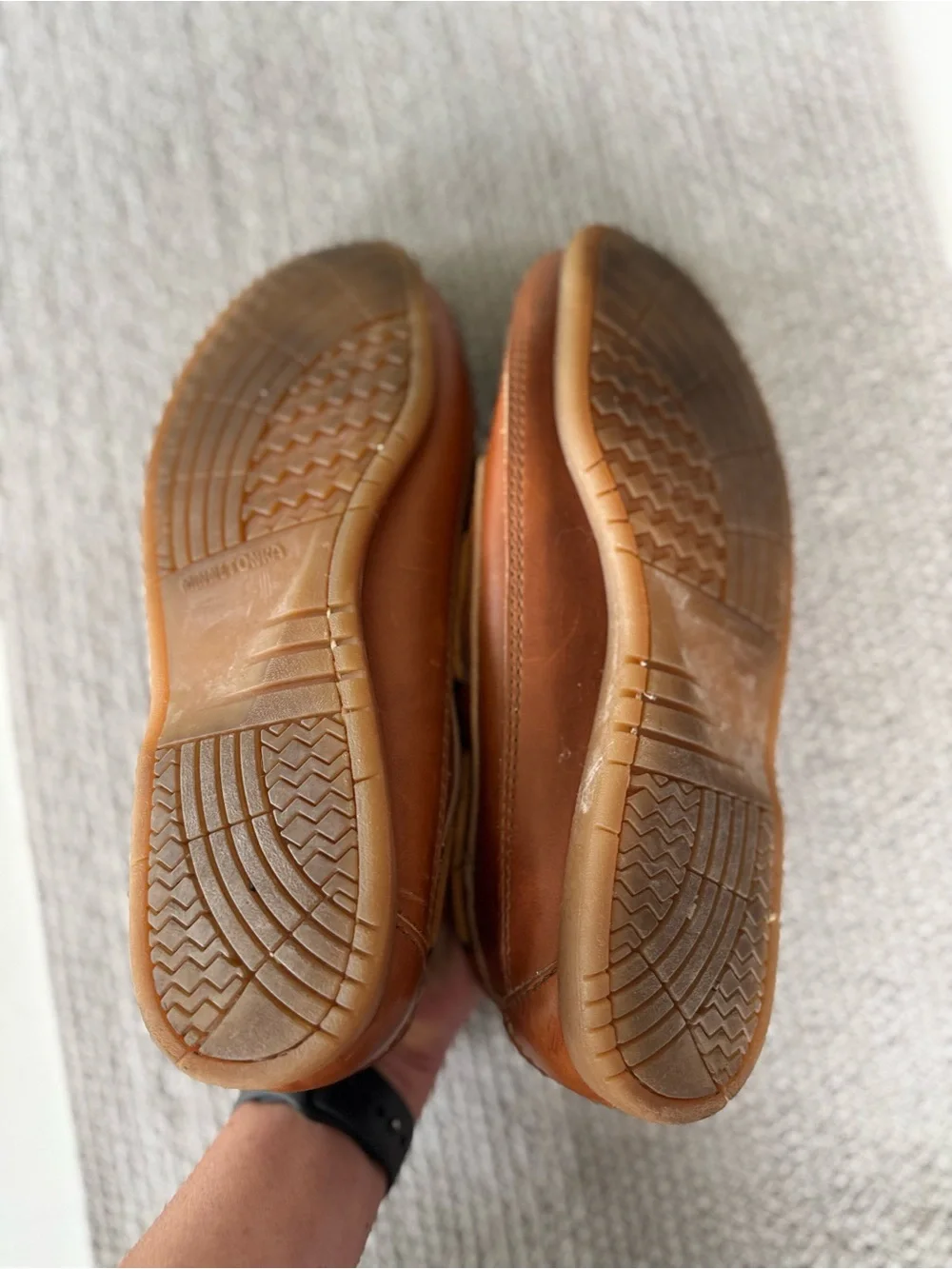 Minnetonka Chestnut Genuine Leather Loafers Boat Shoes Size 11.5